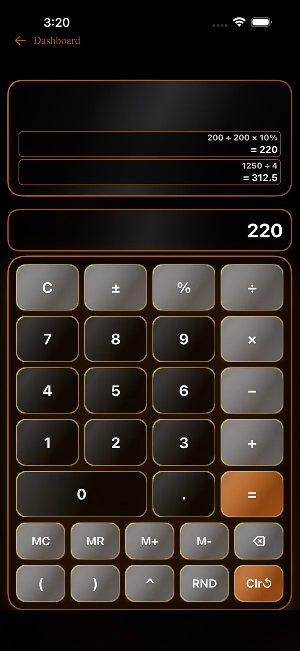 Percent operator example